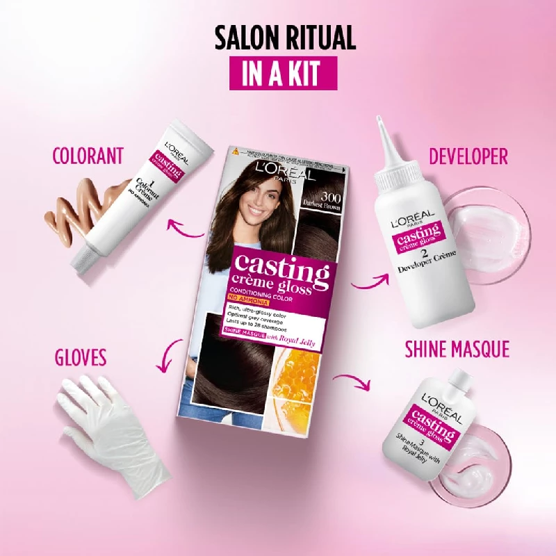 Loreal Paris Semi-Permanent Hair Colour - Darkest Brown 300, 159.5 g-5.webp